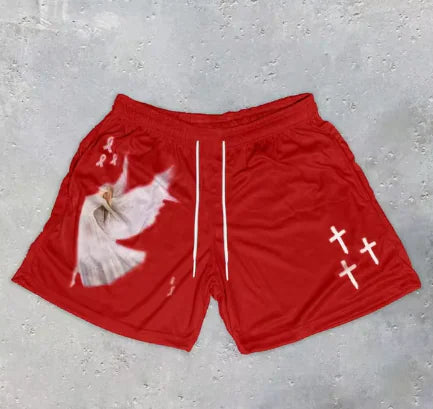 Y2K Christian Angel Gym Shorts
